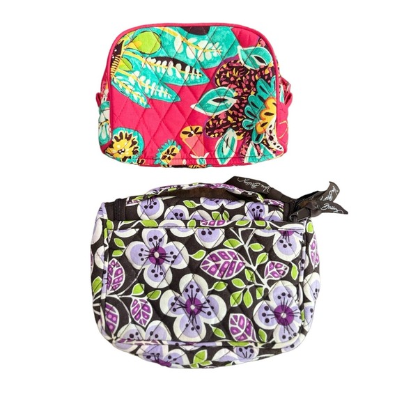VERA BRADLEY Cosmetic Travel Bundle! Floral Rumba Pattern & Plum Petals Pattern - Picture 2 of 6
